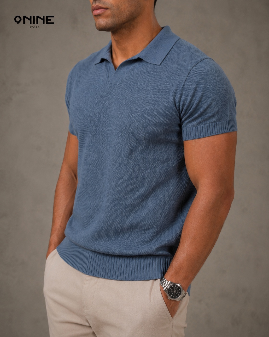 Knitted Polo T-Shirt