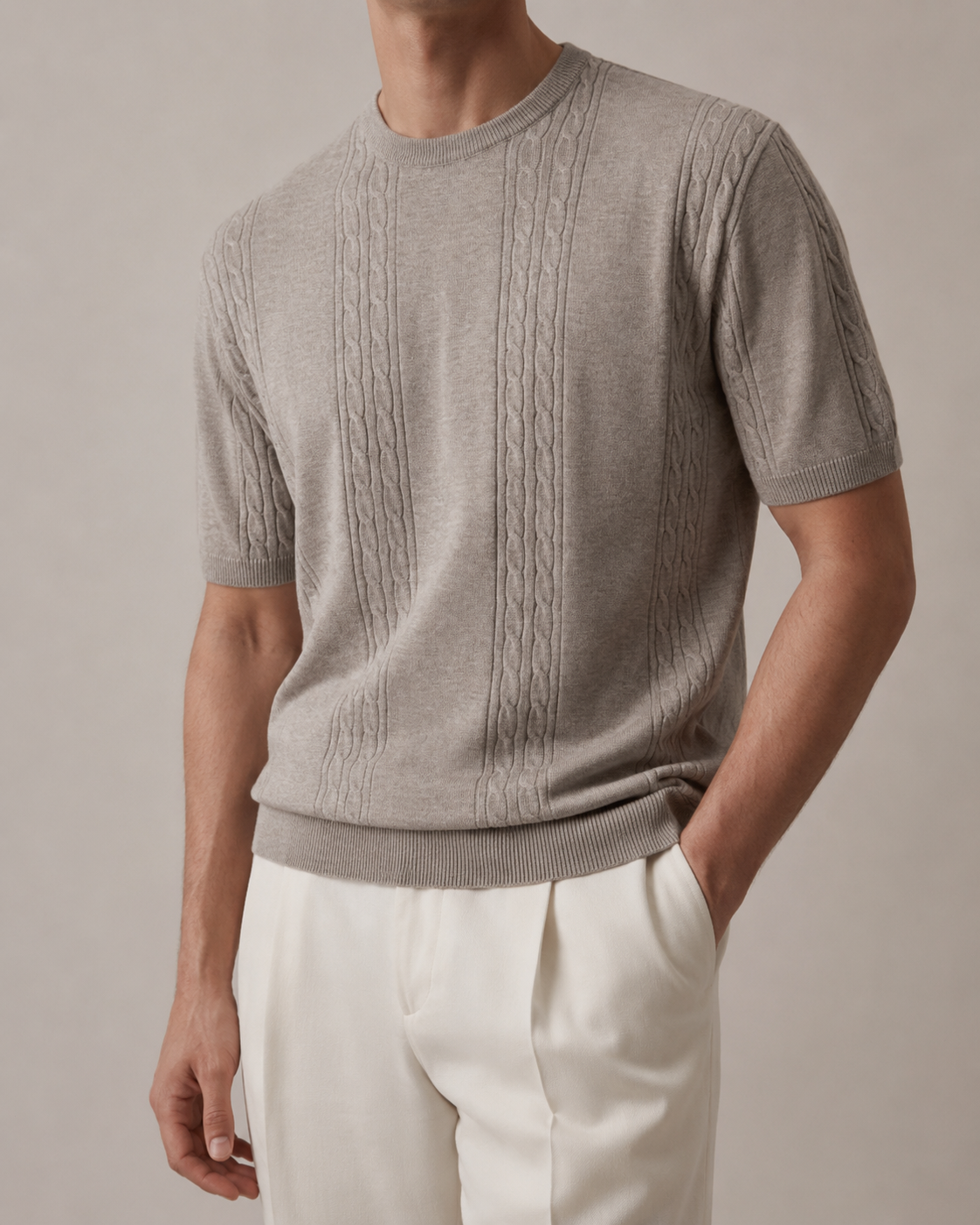 Knitted Round T-Shirt