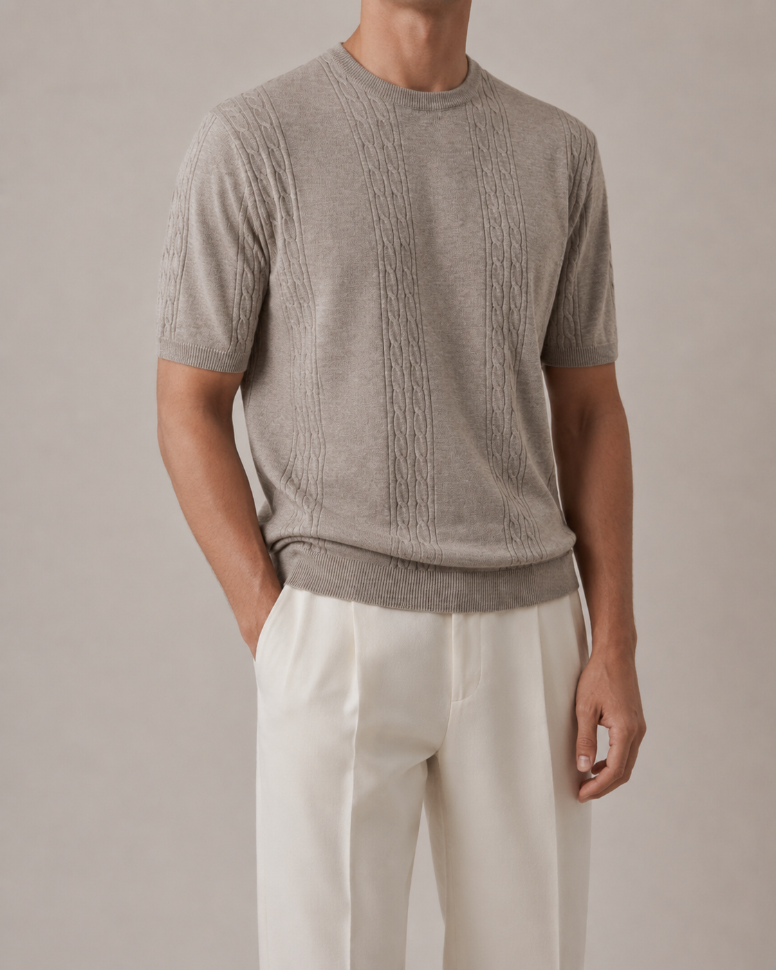Knitted Round T-Shirt