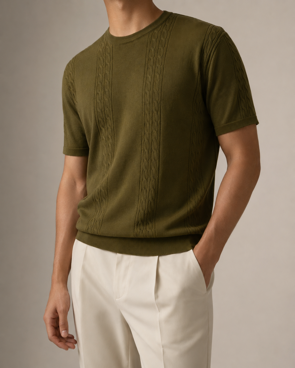 Knitted Round T-Shirt