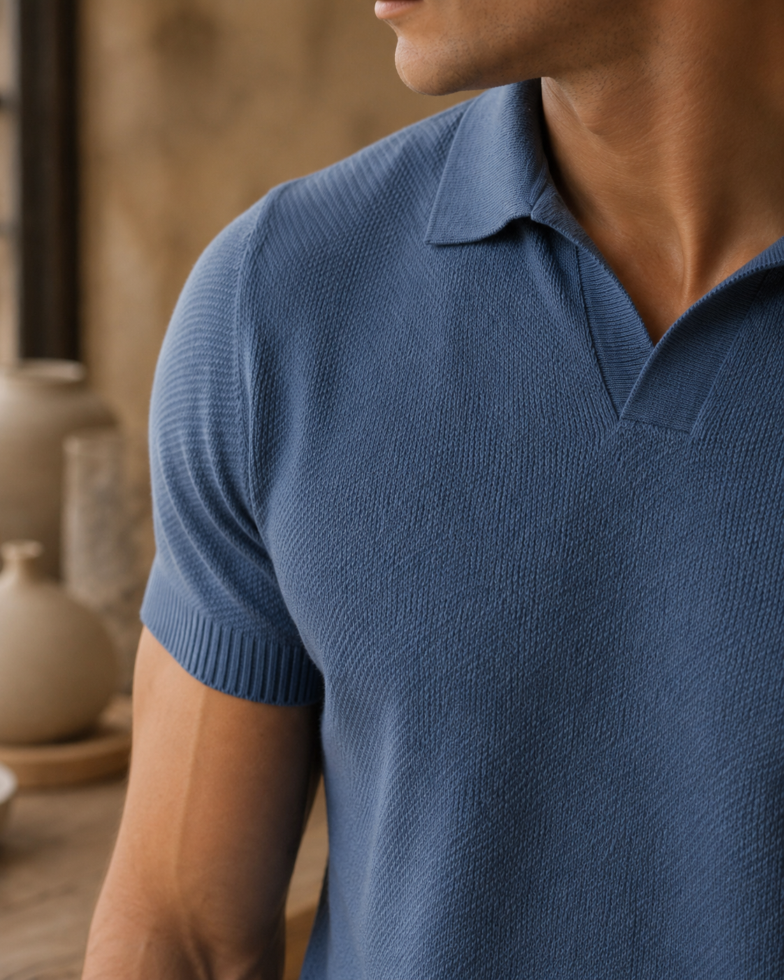 Knitted Polo T-Shirt