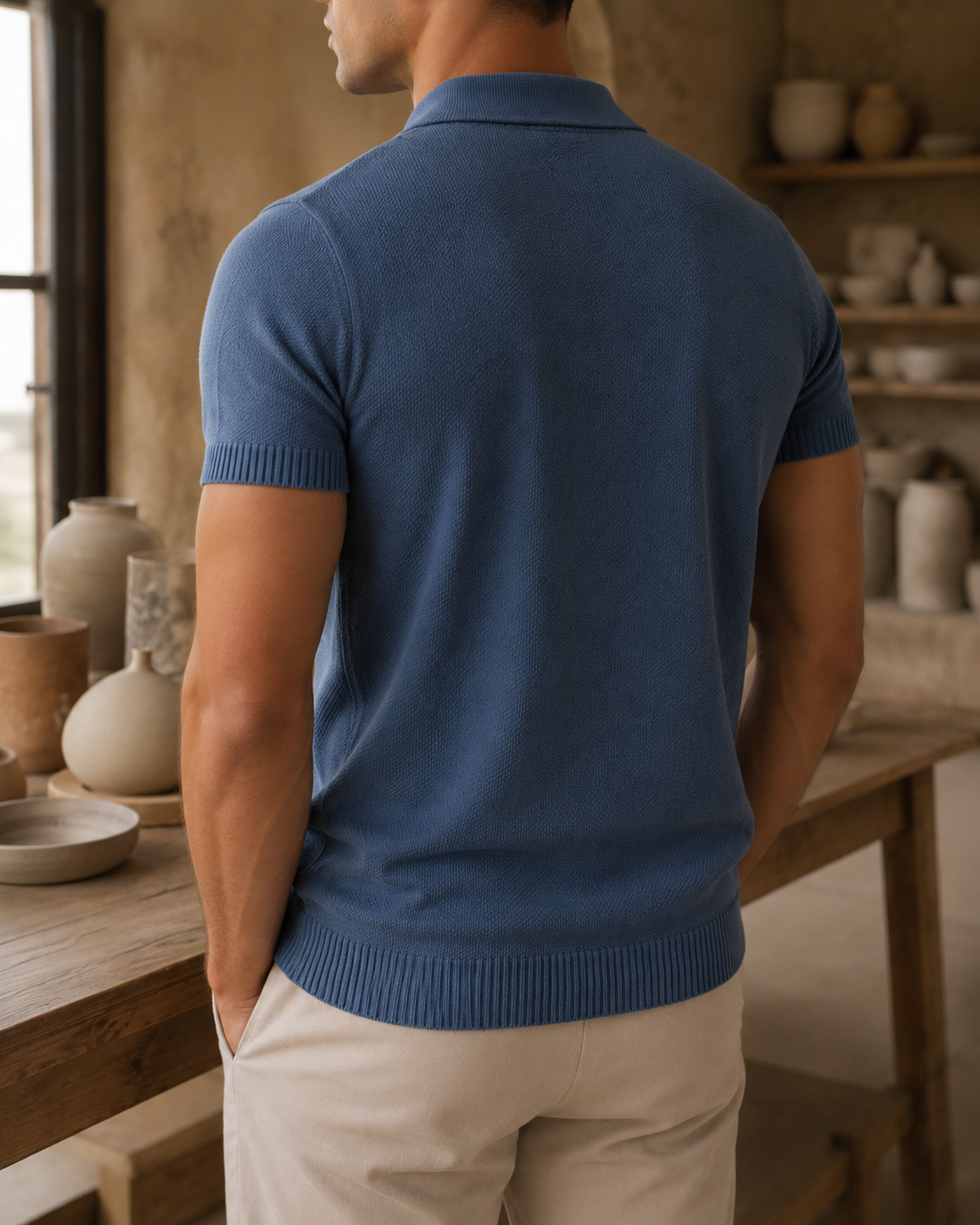 Knitted Polo T-Shirt